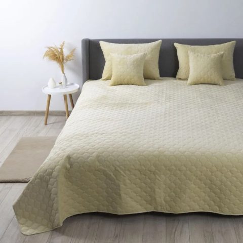 Покривало ТЕП "VELOUR" 150*210 см бежевий/ромб прямий