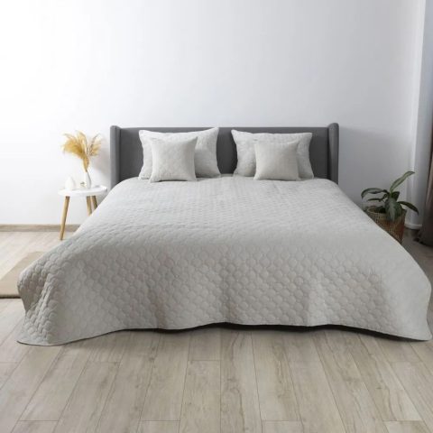 Покривало ТЕП "VELOUR" 180*240 см світло-сірий