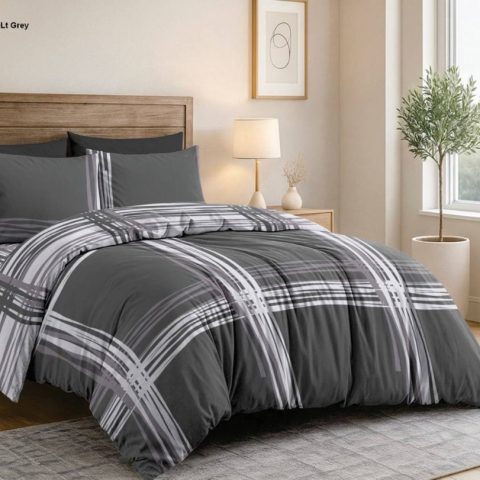 Комплект постільної білизни 1141 Dk+Lt Grey