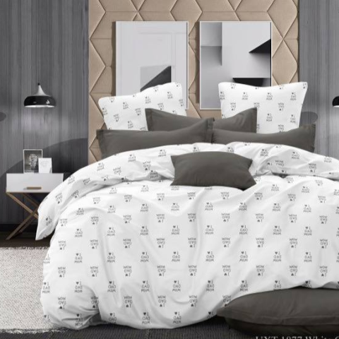 Комплект постільної білизни UTX 1877 White Grey
